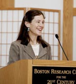 Colgate University Professor Sarah Ann Wider, 2006 president of The Emerson Society, gives keynote speech