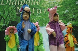 Children dressed in animal costumes