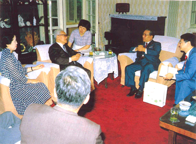 巴金與池田SGI會長會面