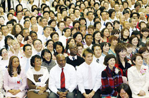 SGI members from 60 countries, November 14, 2009, meeting in Hachioji, Tokyo.