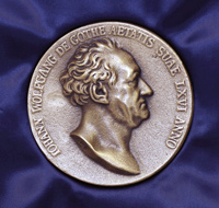 The Goethe medal with a relief of the German humanist