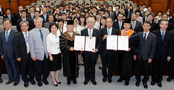CNU presented honorary doctorate to Daisaku Ikeda