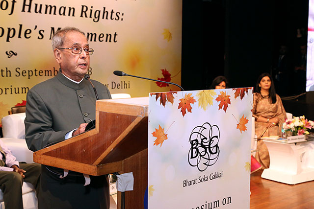 Former Indian president Pranab Mukherjee was the keynote speaker