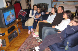 A family in Belgrade, Serbia