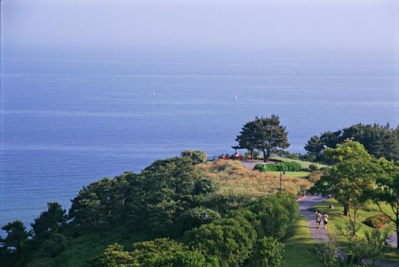 Vista del mar desde la isla de Cheju