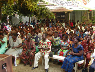 Una reunión de la SGI en Togo